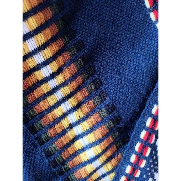 VINTAGE Fringe Poncho Cape Cloak Shawl Aztec Acrylic Inca Imports Handcrafted - Picture 5 of 7